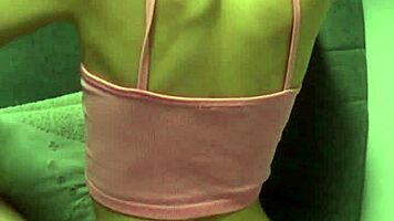 Grabbing Petite Candie Cross's Tiny Hips for Deep Doggy Pounding POV