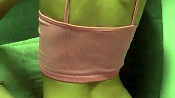 Grabbing Petite Candie Cross's Tiny Hips for Deep Doggy Pounding POV