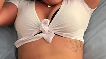 Big Booty Schoolgirl Slut Rides Hard and Takes Massive Ass Cumshot