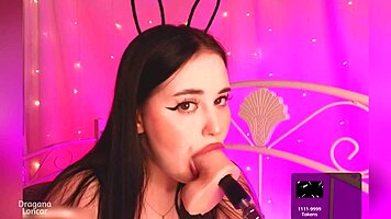 whoa dragana loncar's cute bunny blowjob is deepthroat glamour gold