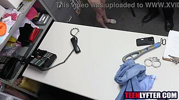 Blonde Shoplifter Teen Fucked Rough by Mall Cop