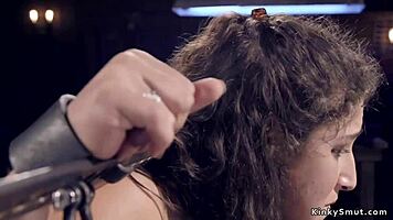 hot teen slave ass waxed hard in bdsm bondage device