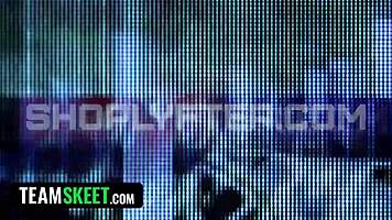 Cute alt girl with piercings and braces pounded roughly in shop theft payback