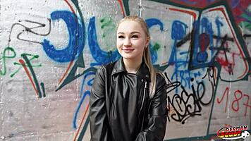 Hey shy tiny Dasha, ready for your first deep fuck in this scout casting?