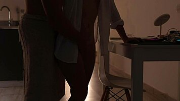 Kitchen Blowjob Swallows Cum After Hardcore Pussy Fuck