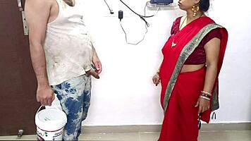 want to see indian housewife ride painter's cock at home?