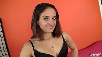 Short-haired latina teen's big ass shakes as she squirts multiple times in rough casting! 💦🔥