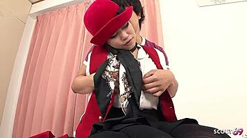 Cosplay teen's bushy pussy creampied in uncensored JAV!