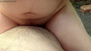outdoor public pounding with thick redhead gf's huge tits and femdom riding 😈🍑🔥
