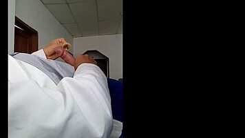 Dirty hospital nurse turns office into hardcore fuck den with patient