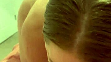 stepping into his room to model my new lingerie then grabbing his monster cock