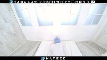 Beautiful japanese yume hanaoka sucks cock before hot vr fucking