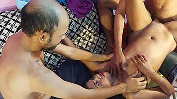 Deshi hot sexy threesome milf two guys deepthroat hardcore homemade