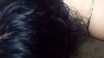 her wet latina lips drip around huge cock begging more