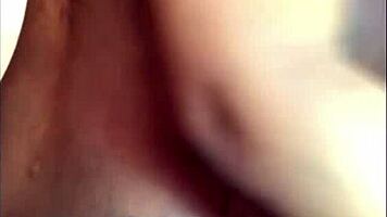 Pregnant Ebony Rides Huge Dildo Toy