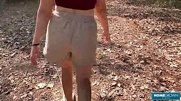 i love sucking this huge cock outdoors pov with my horny petite amateur babe