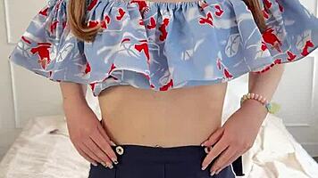 daddy's petite college girl in uniform gets spanked hard