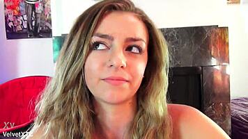 Cara mia cute petite babe dirty talk casting interview pov handjob big cock