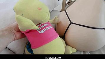 Petite Blonde Allie Addison Fucked to Shaking Orgasm in POV Game