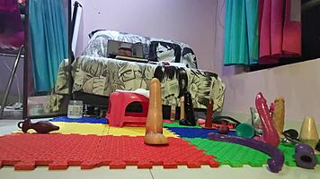 Violetta pigtails mexican shemale extreme anal gaping monster cock expansion toys