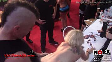 blonde pornstar joins spanish group orgy fucking hard with monster cocks at party