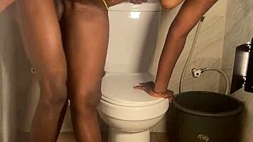 Homemade Bathroom Fun Through Sheer Fabric Reveals Hot British Action