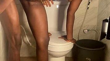 Homemade Bathroom Fun Through Sheer Fabric Reveals Hot British Action