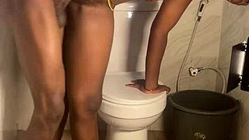 Homemade Bathroom Fun Through Sheer Fabric Reveals Hot British Action