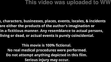 Blindfolded yasmine woods handcuffed screaming in latex backstage humiliation