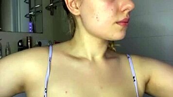 leather-clad pink pussy fingering up close and wet