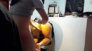 latina prostitute bends over for doggystyle pounding