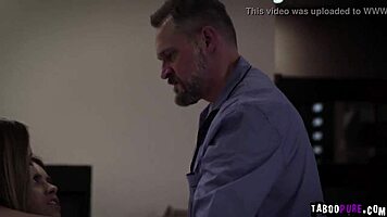 Grandpa balls-deep bangs tight teen pussies at wild party