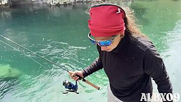 Hot Argentine babe fucked outdoors with massive facial cumshot!