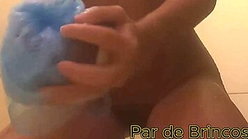 stripping lingerie soaking wet then riding huge cock to explosive orgasm!