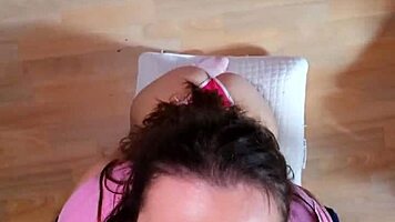 Innocent-Looking Brunette Delivers Sloppy Pov Blowjob Facial Cumshot