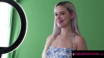 blonde milf tutor and bootylicious babe lock into steamy 69 fingering and licking pussies wildly