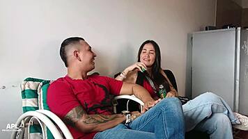 a flirty long chat ends with petite latina riding huge cock creampie