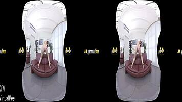 antonia sainz teases with pee solo dildo vibrator on czech sofa