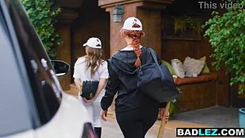 big boobs milf coach straps on and fucks her young student hard