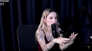 just joana sizzles in fire cast highlights with baby fire sheer red