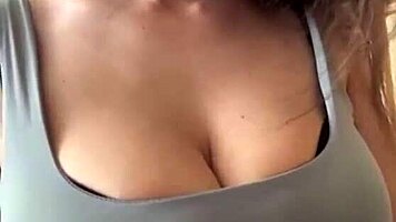 my wife flashes her massive natural tits and huge nipples to everyone