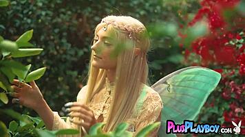 eva elfie loved posing hot in big tits fantasy cosplay outdoors