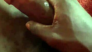 Hey, watch this huge cock explode with cum while jerking off in the bedroom!