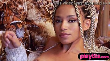 Canadian Ebony Strips to Reveal Petite Curves