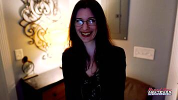 hazel oconnor here inked nerdy brunette glasses teasin suckin deep