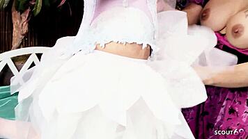 overwhelmed with passion as three lingerie beauties explode in intense lesbian orgasms