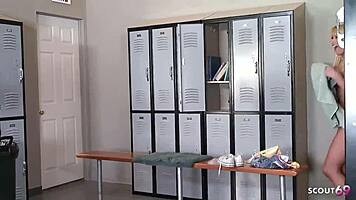 blonde teen pierced tits drip creampie after shower pound