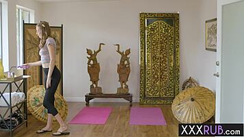 beautiful teen discovers thrill in black guy's soothing massage session