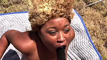 Pornstar Porsha Carrera Strap-On Pounds Nina Rivera on Outdoor Beach