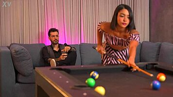 Slim Effy Endures Brutal Anal Gape and Inverted Blowjob on Billiard Table with Desk Pounding